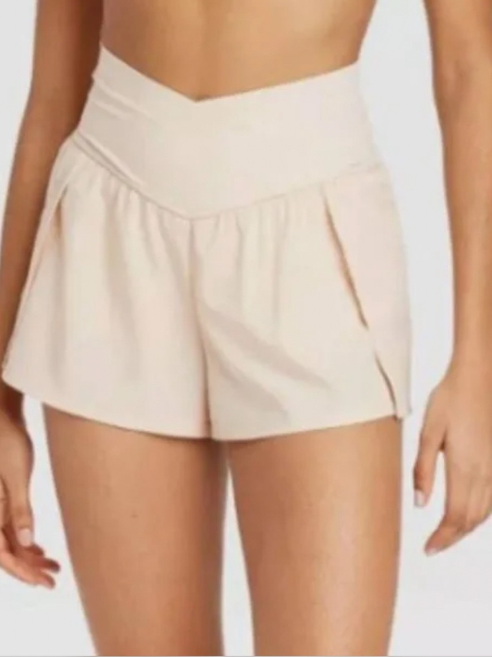 JoyLab Women's Crossover Waistband High Rise Athletic Shorts Size L